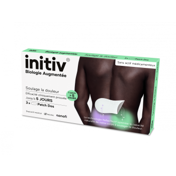 Initiv Patch dos anti-douleur Sanofi - boîte de 3 patchs