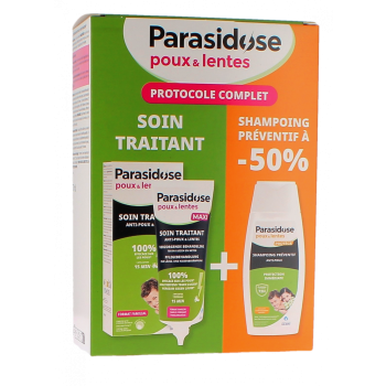 Kit de traitement anti-poux protocole complet Parasidose - lot de 2 produits