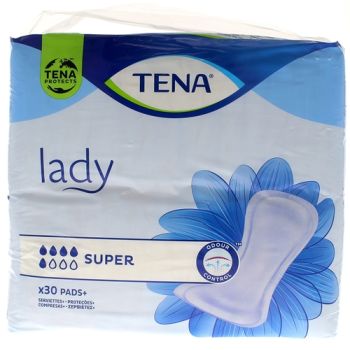 Lady Super Protections anatomiques pour femmes Tena - sachet de 30 serviettes