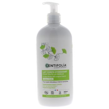 Lait corps hydratant pour toute la famille bio Centifolia - flacon-pompe de 500 ml