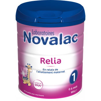 Lait en poudre Relia 1er âge (0-6 mois) Novalac - pot de 800g