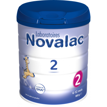 Lait en poudre Novalac 2ème âge de 6 à 12 mois - pot de 800 g