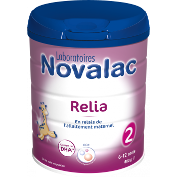 Lait en poudre Relia 6-12 mois Novalac - pot de 800 g