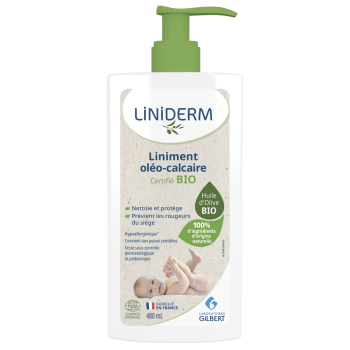 Liniderm Liniment oléo-calcaire bio Gilbert - flacon-pompe de 480 ml
