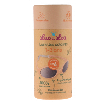 Lunettes solaires biosourcées catégorie 4 1-3 ans Fleur de pêche Luc et Léa - 1 paire de lunettes