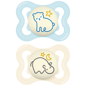 Sucette Supreme nuit 2-6 mois MAM - boîte de 2 sucettes