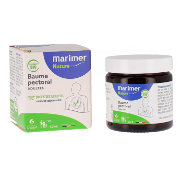Marimer Baume pectoral adultes bio Gilbert - pot de 50ml