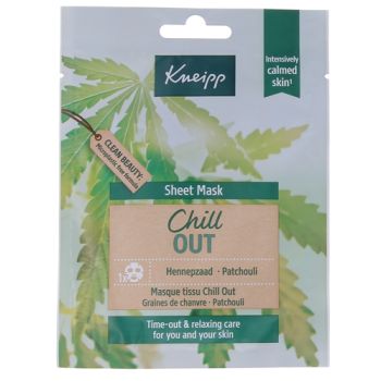 Masque en tissu Chill-out Graines de chanvre et patchouli Kneipp - un masque