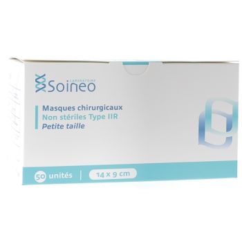 Masque médical enfant type IIR - boîte de 50 masques