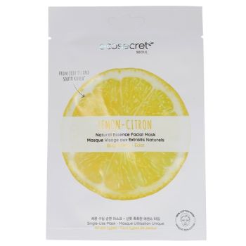 Masque visage éclat aux extraits naturels de citron Eco Secret - un masque en tissu