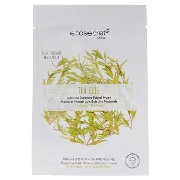 Masque visage purifiant aux extraits naturels de tea tree Eco Secret - un masque en tissu