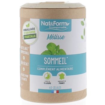 Mélisse Ecoresponsable Nat&Form - boite de 60 gélules