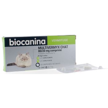 Multivermyx chat Biocanina - boîte de 2 comprimés sécables