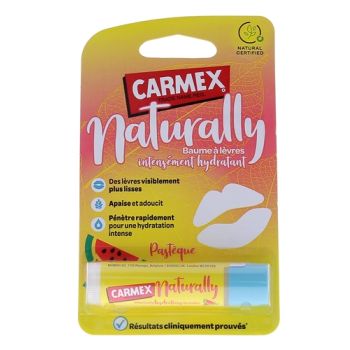 Naturally Baume à lèvres Intensément hydratant Pastèque Carmex - stick de 4g
