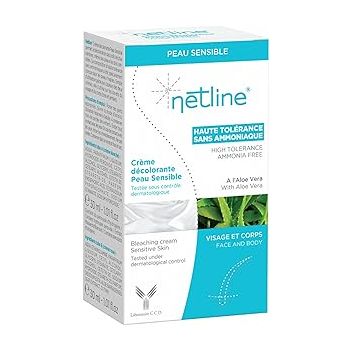 Crème décolorante peau sensible Netline - lot de 2 tubes de 30ml