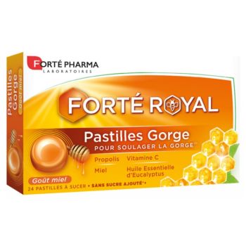 Forté Royal Pastilles gorge goût miel Forté Pharma - boîte de 24 pastilles