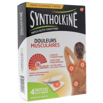 Patch chauffant douleurs musculaires SyntholKiné - boîte de 4 patchs