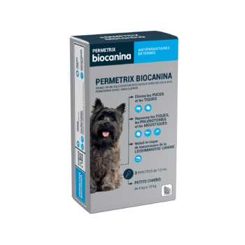 Permetrix solution pour spot-on petit chien Biocanina - boite de 3 pipettes de 0,4ml