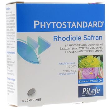 Phytostandard de rhodiole et safran Pileje - boîte de 30 comprimés