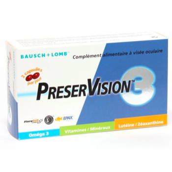 Preservision 3 complément alimentaire à visée oculaire Bausch lomb - Boite de 60 capsules