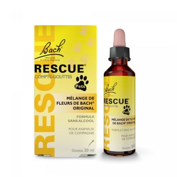 Rescue Pets Fleurs de Bach - flacon compte-gouttes de 20ml