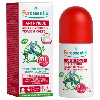 Roller répulsif visage & corps anti-pique Puressentiel - roller de 50 ml