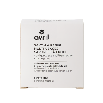 Savon à raser multi-usages saponifié à froid Avril - savon de 100g