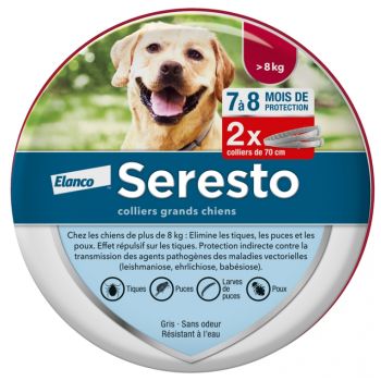 Seresto collier grands chiens Elanco - 2 colliers