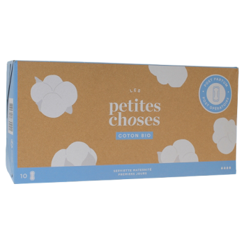 Serviette maternité premiers jours Les Petites Choses - boîte de 10 serviettes