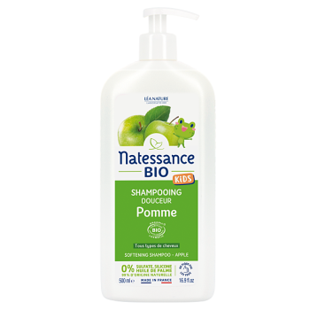 Shampooing Kids à la pomme bio Natessance - flacon-pompe de 500ml
