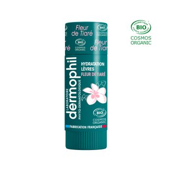 Stick à lèvres fleur de tiaré bio Dermophil Indien - stick de 4 g
