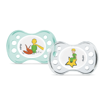 Sucettes anatomiques 0-6 mois édition limitée Le Petit Prince Dodie - lot de 2 sucettes