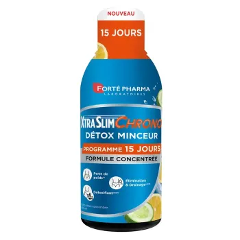 XtraSlim Chrono détox minceur Forté Pharma - bouteille de 450ml