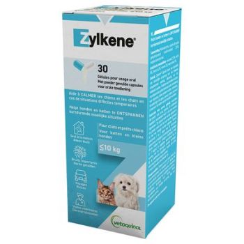 Zylkene chiens et chats moins de 10kg Vetoquinol - boite de 30 gélules