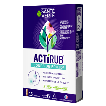 Actirub comprimé coups de froid Santé verte - boîte de 15 comprimés