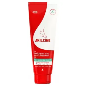 Gel fraîcheur vive pieds échauffés et fatigués Akileïne - tube de 125ml