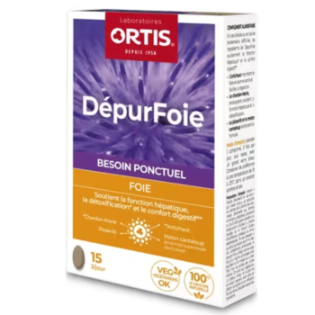 D&eacute;purFoie besoin ponctuel Ortis - boite de 15 g&eacute;lules 