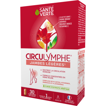 Circulymphe comprimé jambes lourdes Santé verte - 30 comprimés