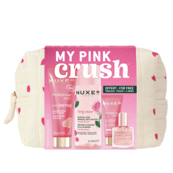 Trousse my pink crush mes essentiels Nuxe - trousse de 2 produits + 2 minis offerts