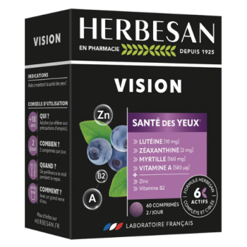 Vision santé des yeux Herbesan - boite de 60 comprimés