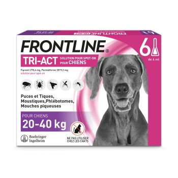 Tri-Act chiens 20-40 kg Frontline - boîte de 6 pipettes de 4 ml