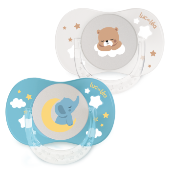 Essentiel sucette nuit 0/6 mois Luc et Léa - lot de 2 sucettes