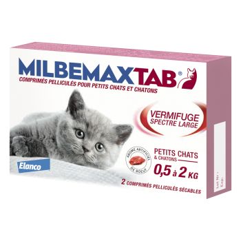 Milbemaxtab comprimé pour petits chats et chatons - boite de 2 comprimés
