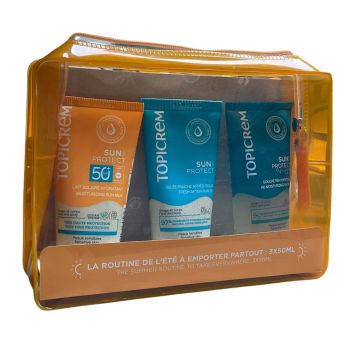 Sun protect trousse voyage Topicrem - trousse de 3 produits 