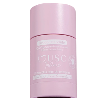 Déodorant solide musc blanc la la précieuse Musc Intime - roll-on de 50g