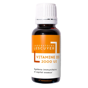 Vitamine D3 2000 UI Lescuyer - compte-gouttes de 20ml