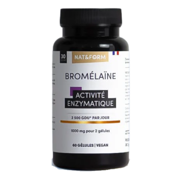Brom&eacute;la&iuml;ne activit&eacute; enzymatique Nat&Form - pot de 60 g&eacute;lules