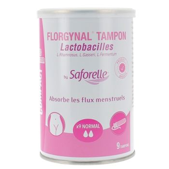 Florgynal tampon probiotique normal avec applicateur Saforelle - boite de 9 tampons