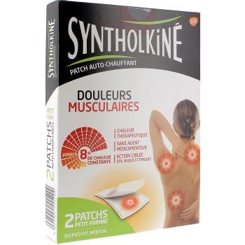 Patch chauffant Syntholkiné petit format dos nuque épaules - 2 patchs