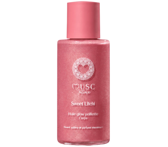 Huile glow pailletée sweet litchi Musc Intime - flacon de 100ml - image 1